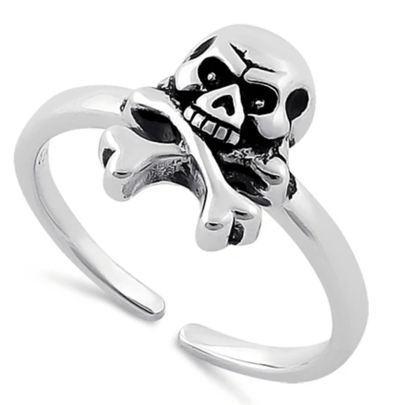 Jewelry - Sterling Silver Skull Toe Ring